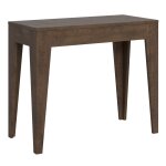 Console extensible 90x42 / 302 cm effet bois noyer