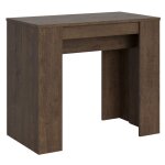 Console extensible 90x48 / 204 cm effet bois noyer