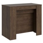 Console extensible 90x48 / 296 cm effet bois noyer