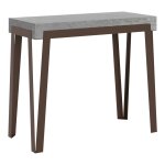 Console extensible effet b�ton gris 90x40 / 196 cm