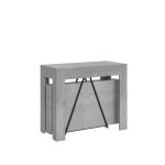Console extensible effet b�ton gris 90x42 / 198 cm