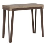 Console extensible effet bois chêne nature 90x40 / 300 cm Console extensible effet bois chêne nature 90x40 / 300 cm