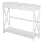 Console n�o - r�tro tiroir avec �tag�re blanc