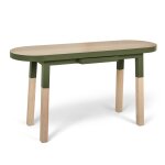 Console ovale 140 cm, 100% frne massif