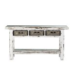 Console en pin recycl massif