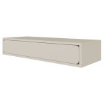 Console suspendue 1 tiroir grège 90 cm Console suspendue 1 tiroir grège 90 cm