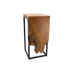 Console en teck et métal - arden sellette carrée Console en teck et métal - arden sellette carrée