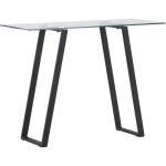 Console en verre et acier horten