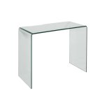 Console en verre courbe 80x40x80 cm