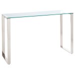 Console verre de scurit argent