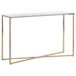 Console verre de sécurité marbre blanc Console verre de sécurité marbre blanc