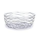Corbeille  fruits argente en inox