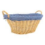 Corbeille à linge en osier clair Corbeille à linge en osier clair