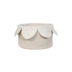 Corbeille ptales coton blanc 20x33
