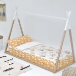 Couchage prt  dormir 100% coton moutarde 90x200 cm sans rembourrage