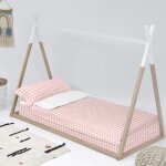 Couchage prt  dormir 100% coton rose 90x200 cm sans rembourrage