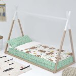 Couchage prt  dormir 100% coton vert 90x200 cm sans rembourrage