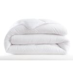 Couette chaude 140 x 200 cm polyester microfibre blanc 400g / m