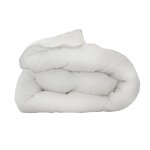 Couette chaude anti - acariens 200 x 200 cm polyester blanc Couette chaude anti - acariens 200 x 200 cm polyester blanc