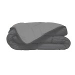 Couette d'été en microfibre bicolore polyester / microfibre gris clair Couette d'été en microfibre bicolore polyester / microfibre gris clair