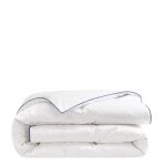 Couette prestige 70% duvet de canard enveloppe coton blanc 260x240 cm