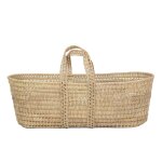 Couffin b�b� tress� en feuilles naturelles 40x40x80