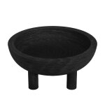 Coupe design en bois sculpt paulownia noir