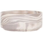Coupelle en céramique blanche et marron Coupelle en céramique blanche et marron