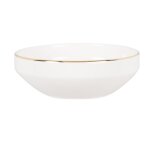Coupelle en porcelaine blanche et dore