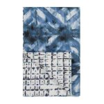 Courtepointe imprimée en coton bleu indigo 140x220cm Courtepointe imprimée en coton bleu indigo 140x220cm
