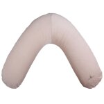 Coussin d'allaitement et de maternit 160 cm coton bio beige