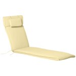 Coussin bain de soleil déhoussable avec zippé crème Coussin bain de soleil déhoussable avec zippé crème