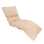 Coussin pour bain de soleil en polyester 185 x55cm beige clair Coussin pour bain de soleil en polyester 185 x55cm beige clair