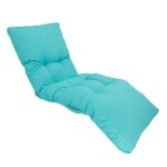 Coussin pour bain de soleil en polyester 185 x55cm bleu carabes
