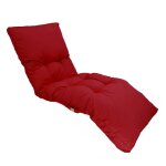 Coussin pour bain de soleil en polyester 185 x55cm rouge Coussin pour bain de soleil en polyester 185 x55cm rouge
