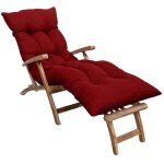 Coussin bain de soleil rouge 195 x 65 x 15 cm Coussin bain de soleil rouge 195 x 65 x 15 cm