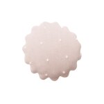 Coussin biscuit de coton rose 25x25