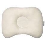 Coussin cale tte bb en gaze de coton beige 30x25 cm
