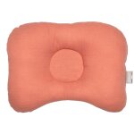 Coussin cale tte bb en gaze de coton terracotta 30x25 cm