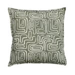 Coussin carr imprim coton 50x50 cm