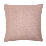 Coussin carr en laine double face rose brumeux 50x50