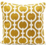 Coussin catena chain jaune et blanc kare design