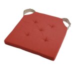 Coussin de chaise attaches scratchs terracotta 38x38