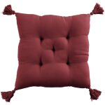 Coussin de chaise gaze de coton uni 40x40 cm