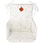 Coussin de chaise haute b�b� r�versible en coton 27x58 cm