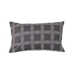 Coussin en coton anthracite 30 x 50 cm