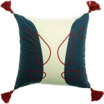 Coussin dco polycoton rouge 40x40 cm