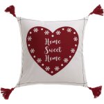 Coussin dco polycoton rouge 40x40 cm
