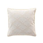 Coussin dhoussable en polycoton imprim mtallis cru 45 x 45 cm