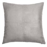 Coussin effet sudine grise clair 40x40